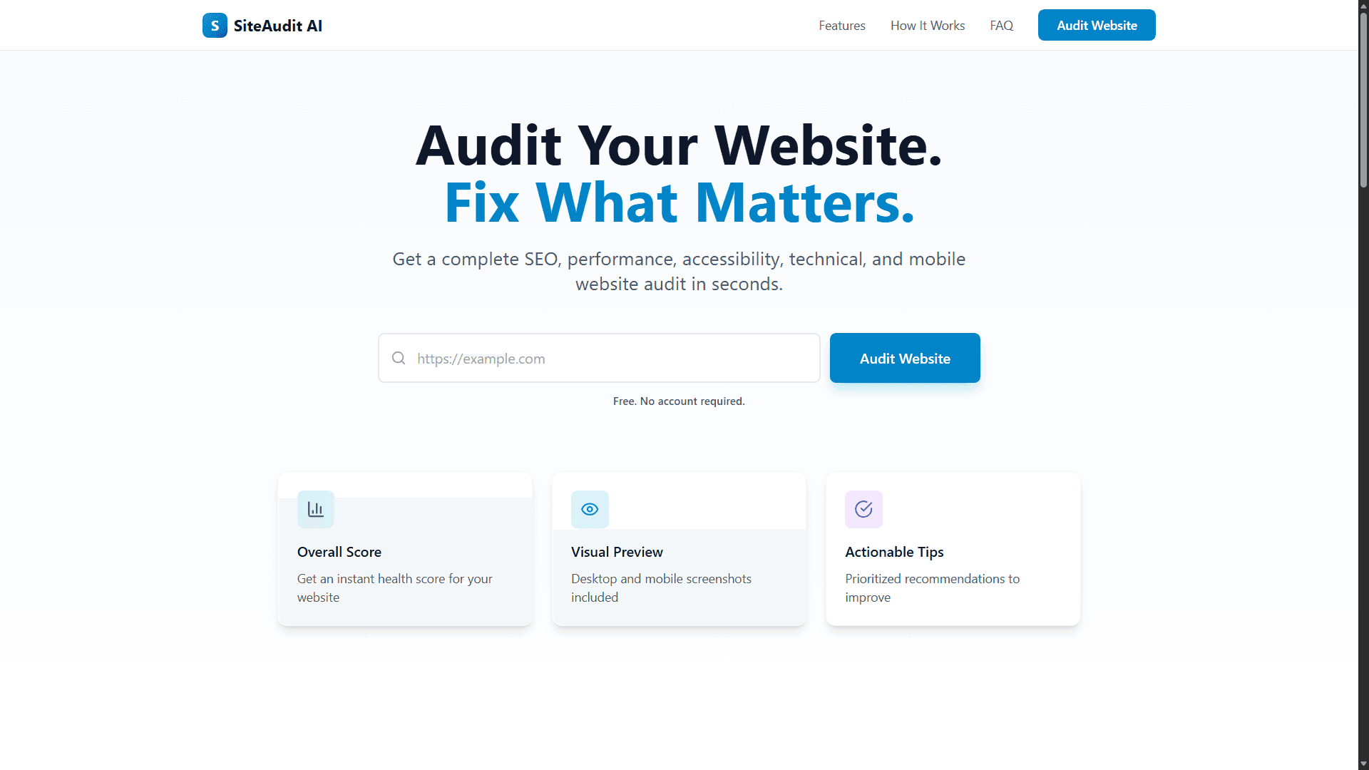 Website Auditor Tool project screenshot
